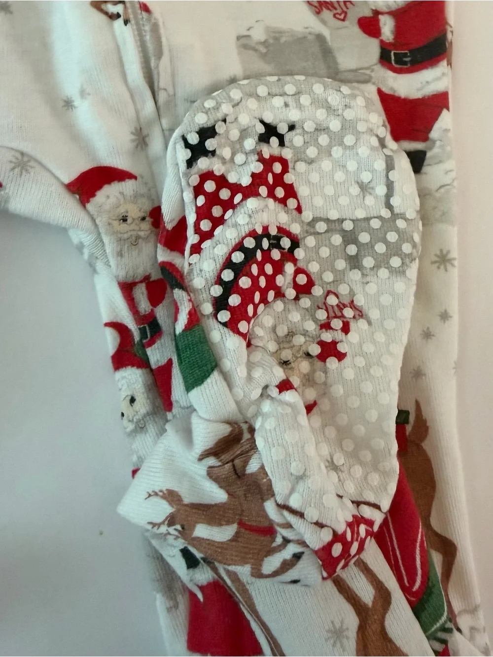 Pottery Barn Kids Santa Reindeer Christmas Holiday Footie Pajamas 18-24M